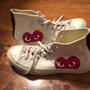 Comme Des Garçons white converse women’s size 9.5